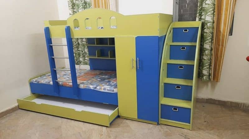 wardrobe bunk bed/kids bunk bed/bunk bed/triple bed 2