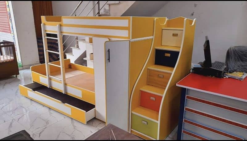 wardrobe bunk bed/kids bunk bed/bunk bed/triple bed 3