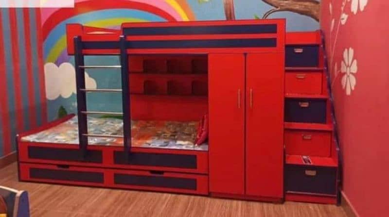 wardrobe bunk bed/kids bunk bed/bunk bed/triple bed 5