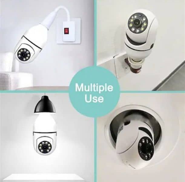V380 Bulb IP Camera 1080p Night vision 360 Rotate 2 way Audio 2