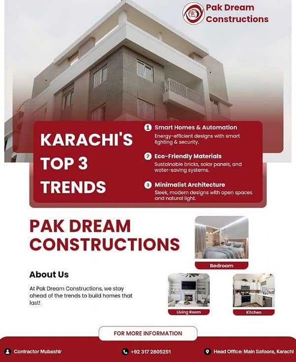 Construction Home Renovation - Interior Designing - Labour Material 1