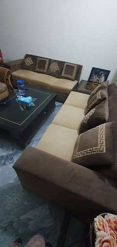 L shape sofa cornar tebal for sell