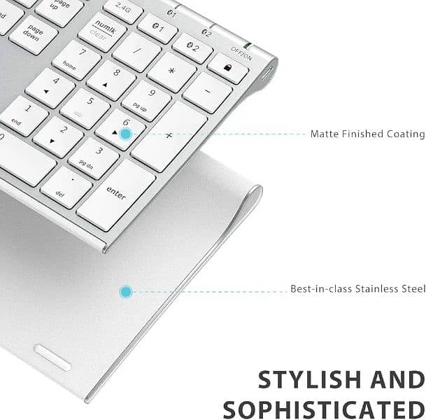 iClever DK03 Wireless Multi-Device Keyboard - Dual Mode 2