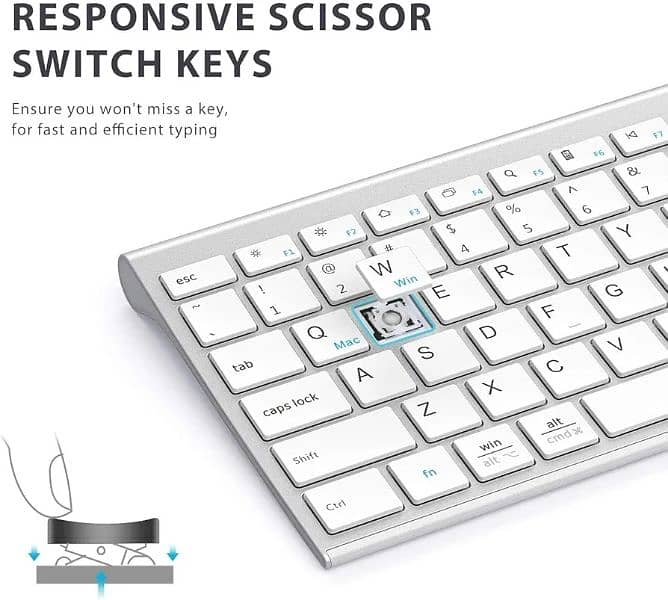 iClever DK03 Wireless Multi-Device Keyboard - Dual Mode 4