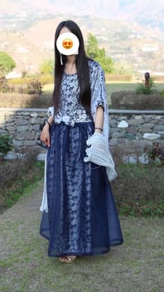 three piece long barbie frock