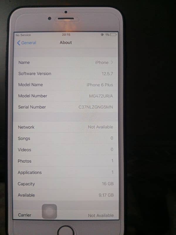 IPHONE 6 PLUS  16 gb non Pta. Rs. 10000 (03298286400). Whatsapp  only 1