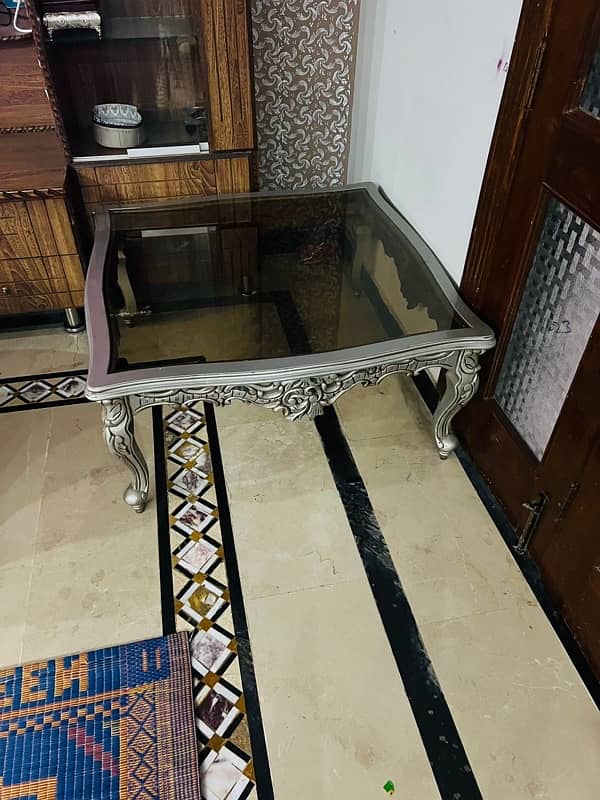 7 Seater sofa with dewaan and 2 chairs set + 4 tables 4