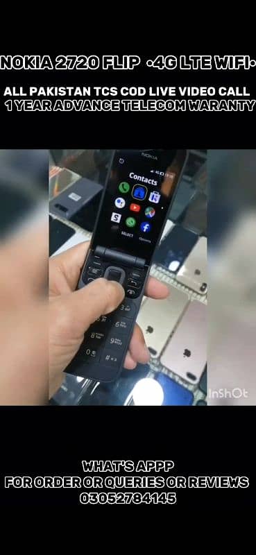 NOKIA 2720 FLIP V 4G •• WI-FI HOTSPOT •• ADVANCE TELECOM WARANTY 15