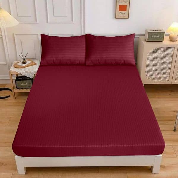 Embossed Double Bedsheets 3 Pcs 1