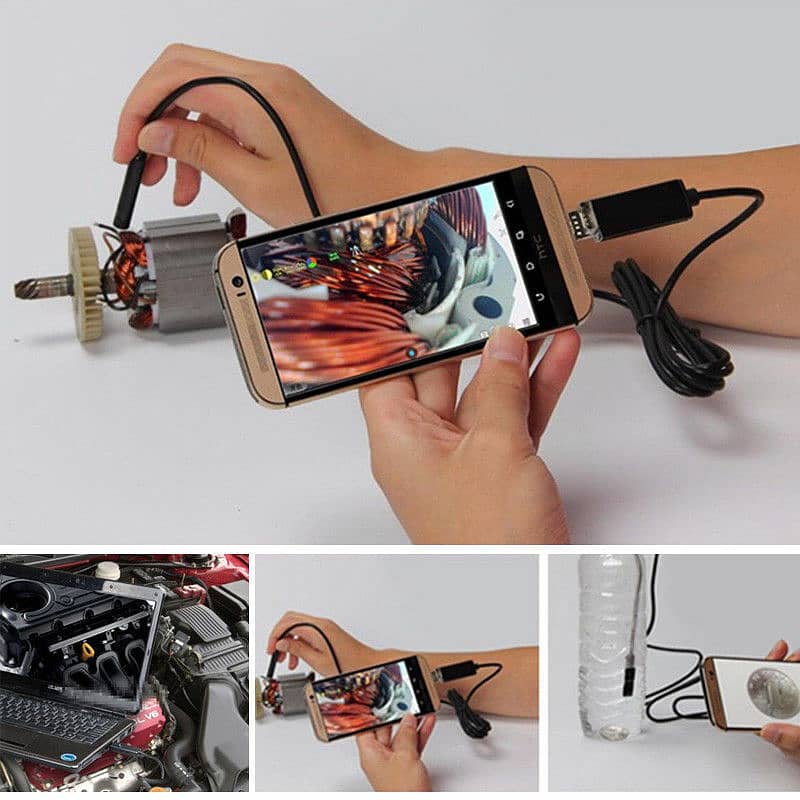 2M 6LED 5mm Android Endoscope Waterproof Snake Borescope USB Inspecti 3