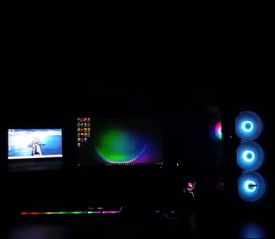 AMD Ryzen 5 5500 with Gtx 1650 super with box | HP E223 Slim Monitor