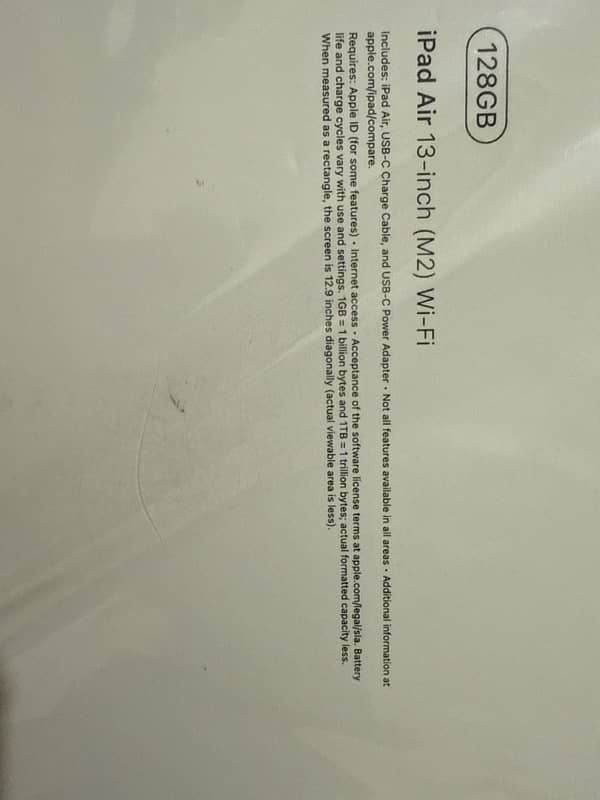 Apple iPad Air 6 M2 13" WiFi Model MV283LL/A 2