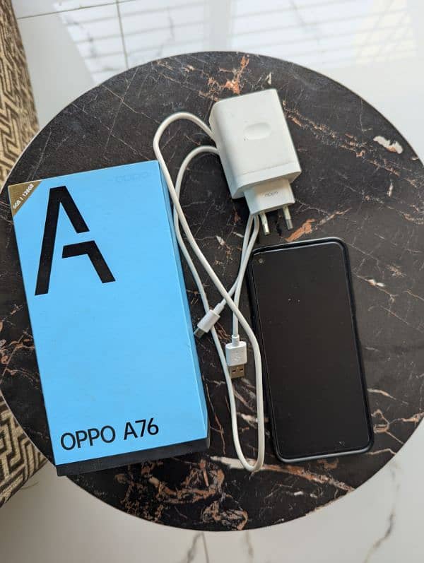 OPPO A76 6/128 WITH BOX 10/9 CONDITION 4