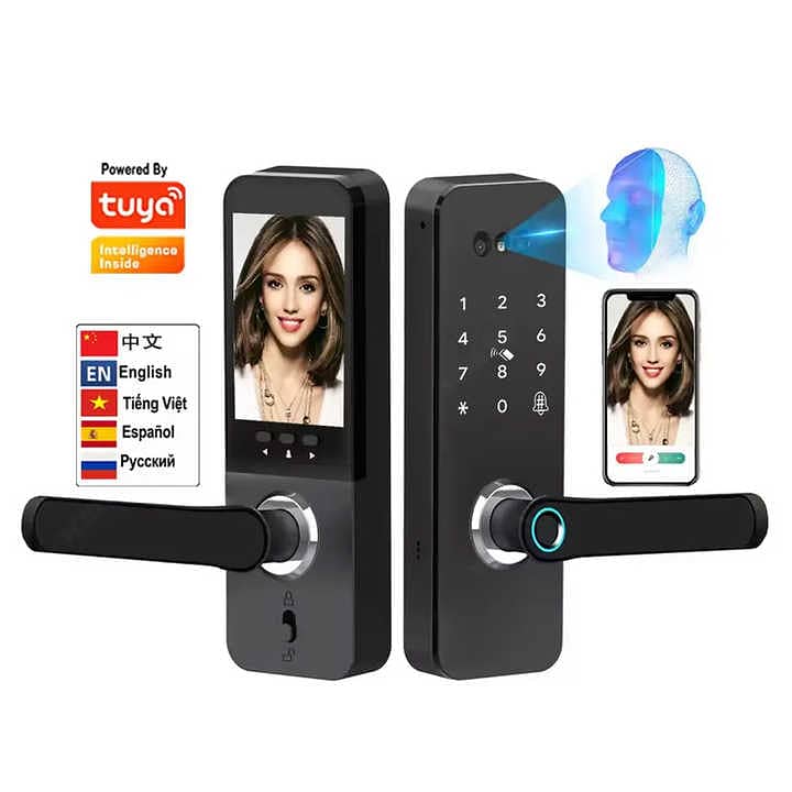 Wholesale Smart Handle WiFi Fingerprint Electric Door lock Airbnb tt 7