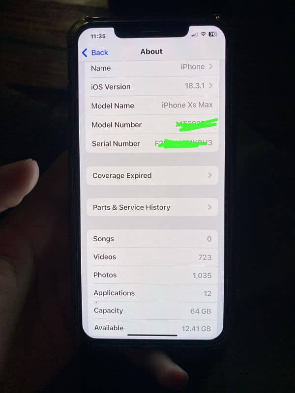 I phone xs max (non PTA) 6