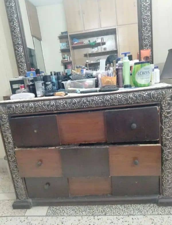 king size bed without mattress, dressing table,2 side tables for sale 6