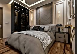 Possesion 50 % amount ready to move 1 Bed Fully Furnished Luxury Apartment For Sale Sector E Bahria Town Lahore