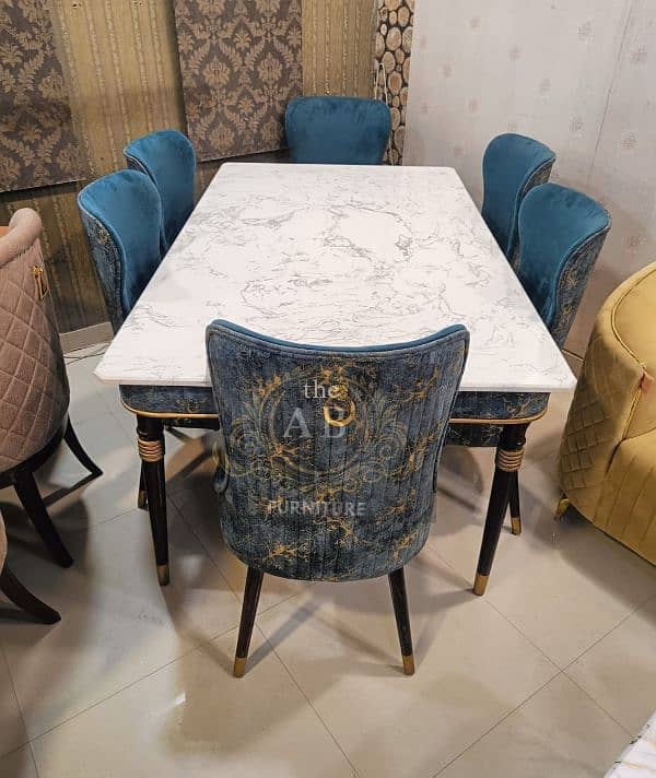 Dining Tables |Wodeen, Glass, Pvc |Customized Dining table 6