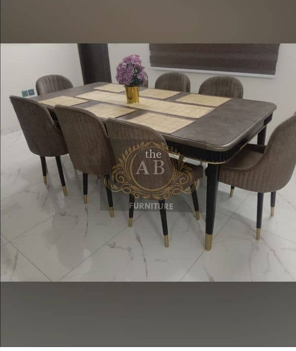 Dining Tables |Wodeen, Glass, Pvc |Customized Dining table 14
