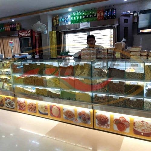 bakery display counter for sale / Sweet counter/ cake chillar 8