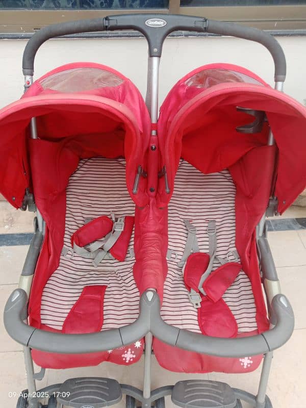 Imported Double Parallel Stroller – Excellent Condition! 1