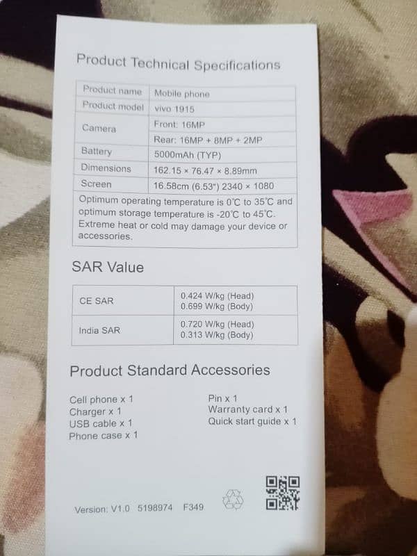 I am selling My vivo y 19 2
