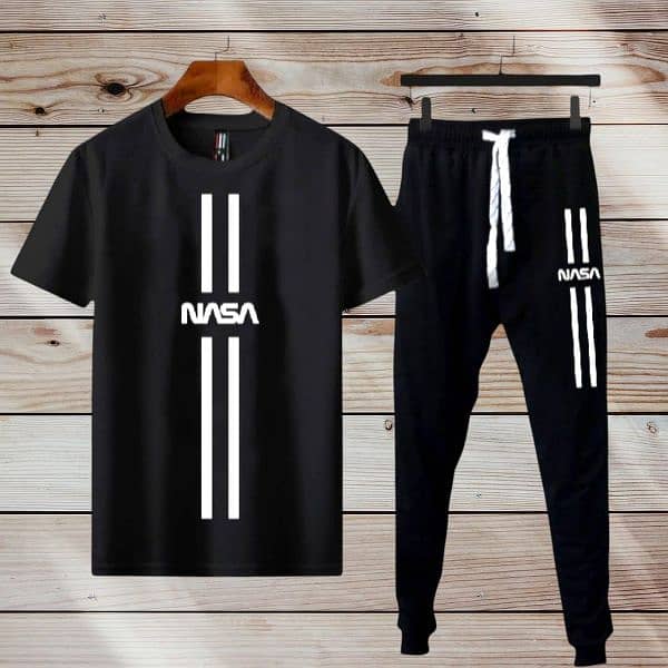 Men's Printed Polyester Tracksuit -2 PCs comfortable active wear 0