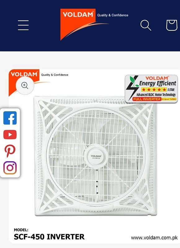 voldam false ceiling fan 2+2 18 2 year warranty inverter 03212030028 0