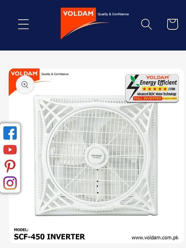 voldam false ceiling fan 2+2 18 2 year warranty inverter 03212030028 1
