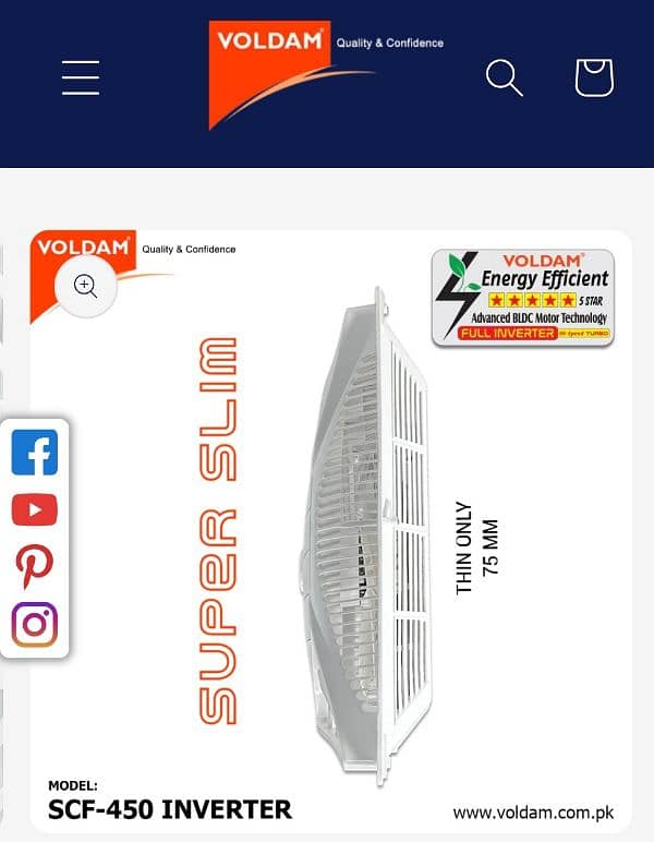 voldam false ceiling fan 2+2 18 2 year warranty inverter 03212030028 3