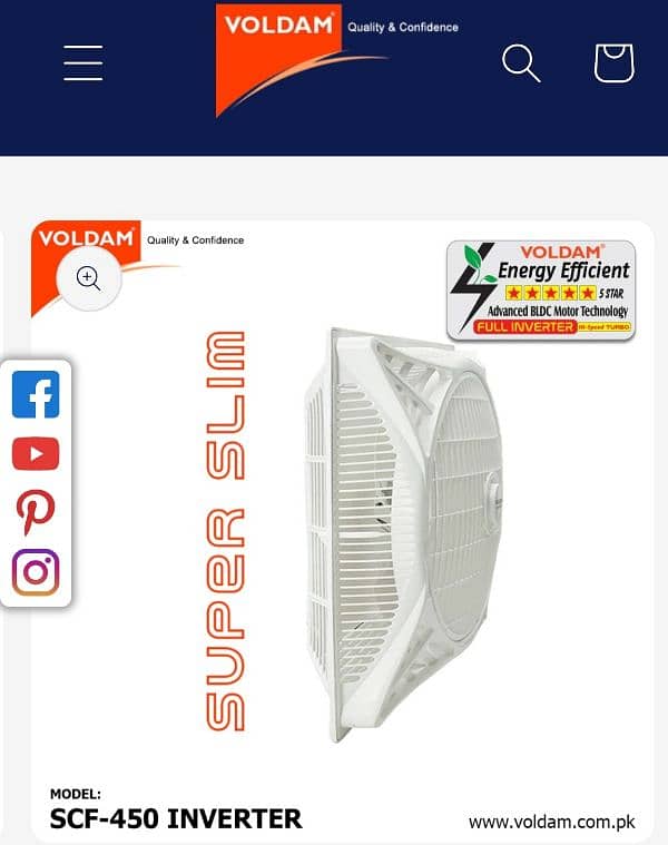 voldam false ceiling fan 2+2 18 2 year warranty inverter 03212030028 9