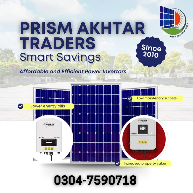 New INVEREX NITROX - 10KW - 8KW, - 12kw - Hybrid Solar Inverter System 1