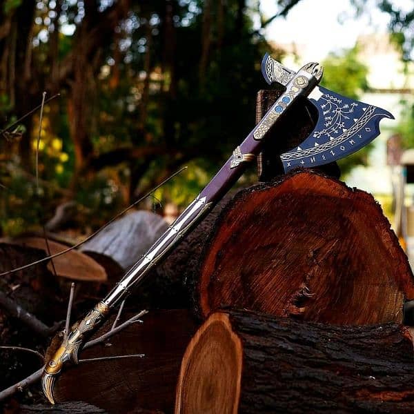 wooden handle pure steel axe handcrafted design and purely sharp 0