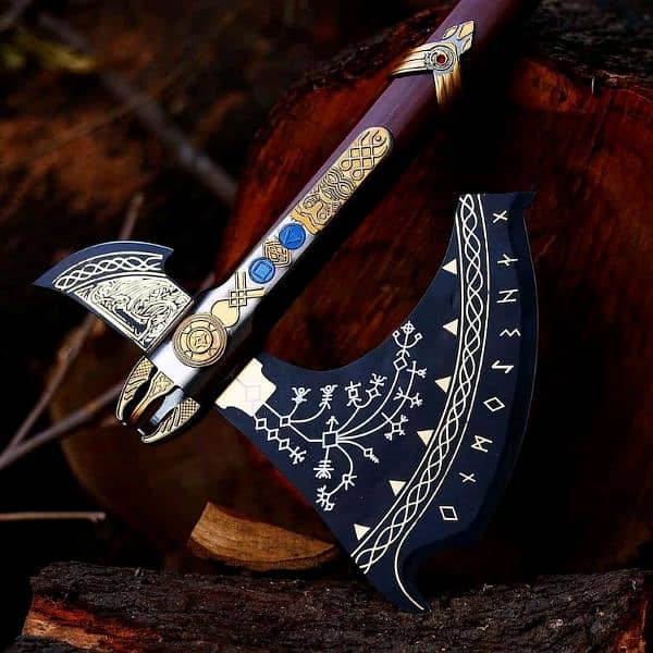 wooden handle pure steel axe handcrafted design and purely sharp 1