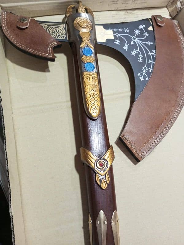 wooden handle pure steel axe handcrafted design and purely sharp 4