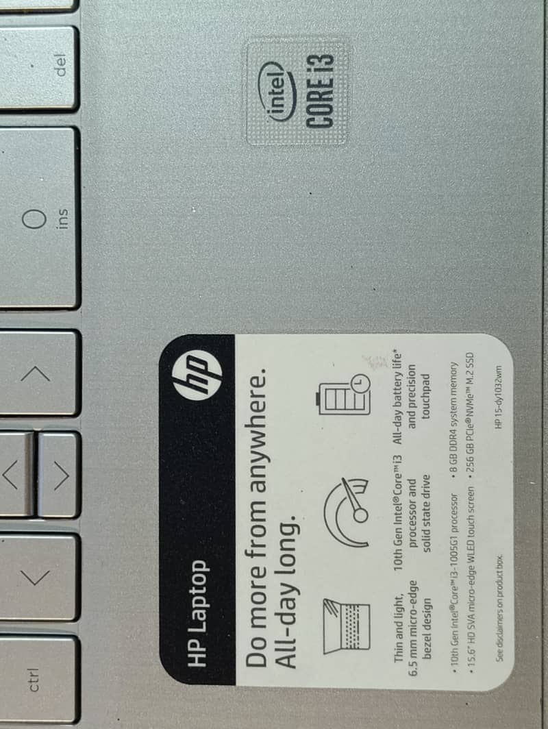 HP i3/10Gen-Touchscreen Laptop | Windows 11 | 8GB RAM | 256GB SSD 5