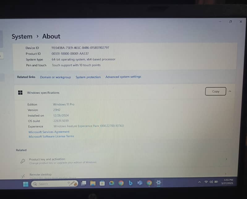 HP i3/10Gen-Touchscreen Laptop | Windows 11 | 8GB RAM | 256GB SSD 9