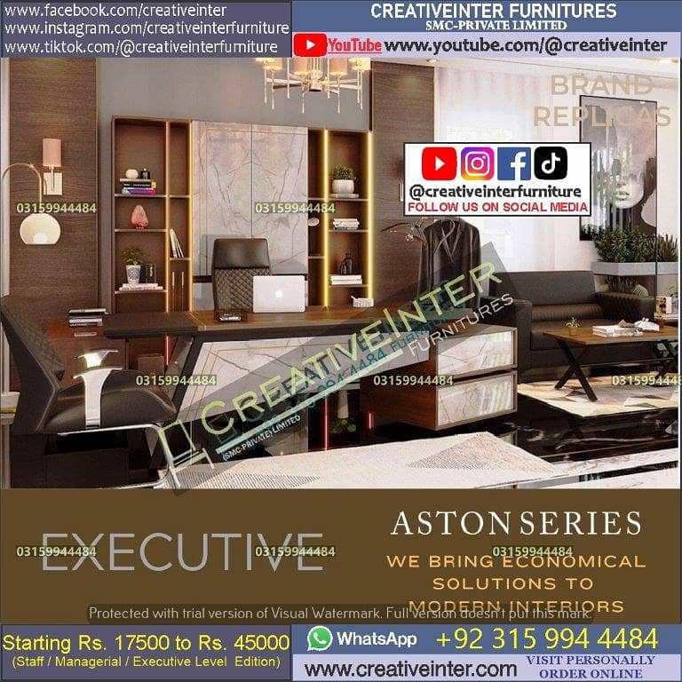 Office table staff laptop computer chair sofa working desk workstatio 14