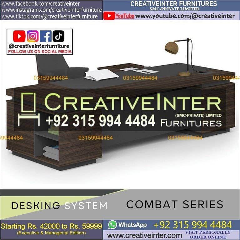 Office table staff laptop computer chair sofa working desk workstatio 18