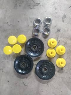 gym accessories and tecnovgym dumbbells and lifefitness plates