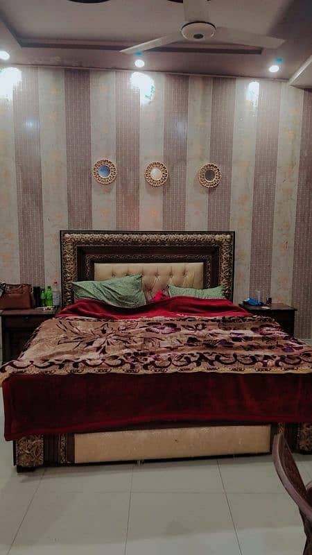 Wooden Bed set with dressing and 2 side tables 0