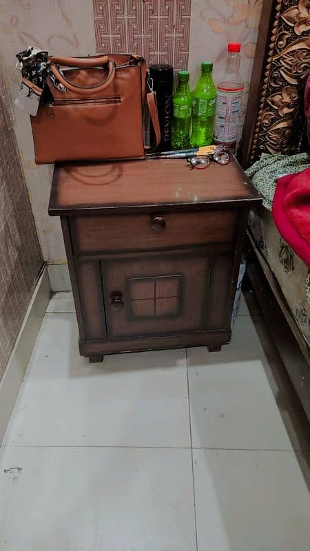 Wooden Bed set with dressing and 2 side tables 5