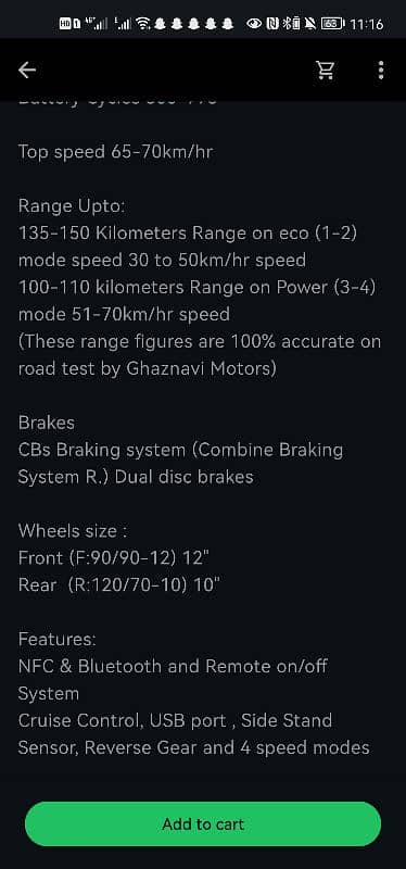 benling flash electric scooty 12