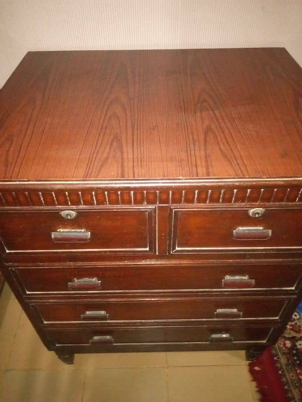 Wooden 5 Drawers Chester Table, cabinet, Cupboard, safe 1