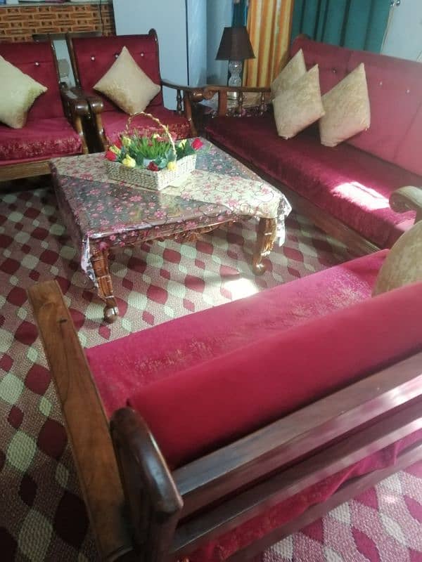 7 SEATER SOFA SET  pure shasham wood 2