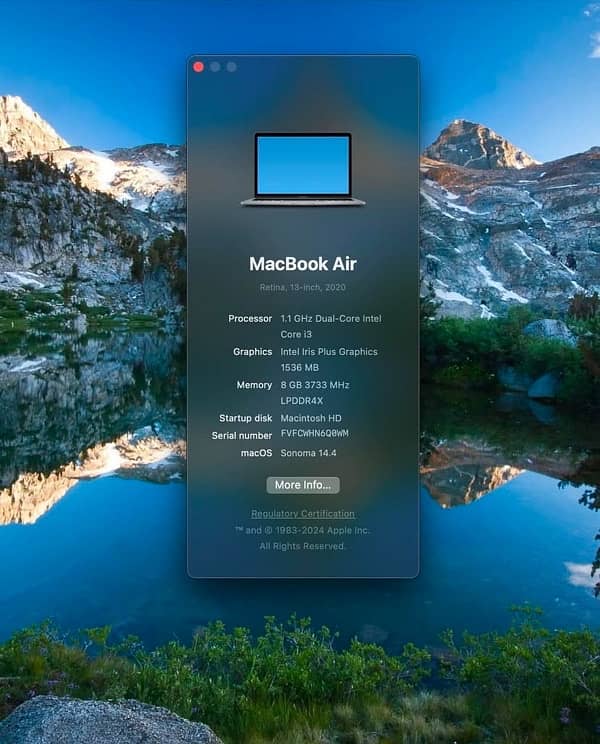 Apple Macbook Air 2020 Retina | 13 inches | 8/128 | Intel Core i3 | 3