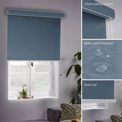 Remote control blind window Blinds Roller Blinds Glass paper Wallpaper