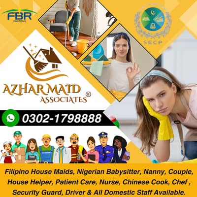 House maid , Filipino Baby Sitter , Chef , Cook , Patient Care , Nurse