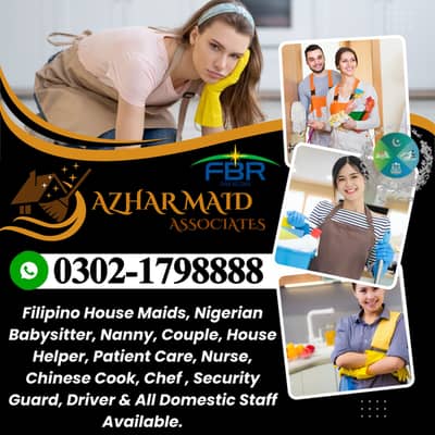 Maids / House Maids / cook / Nanny , chef / Baby Sitter maid available