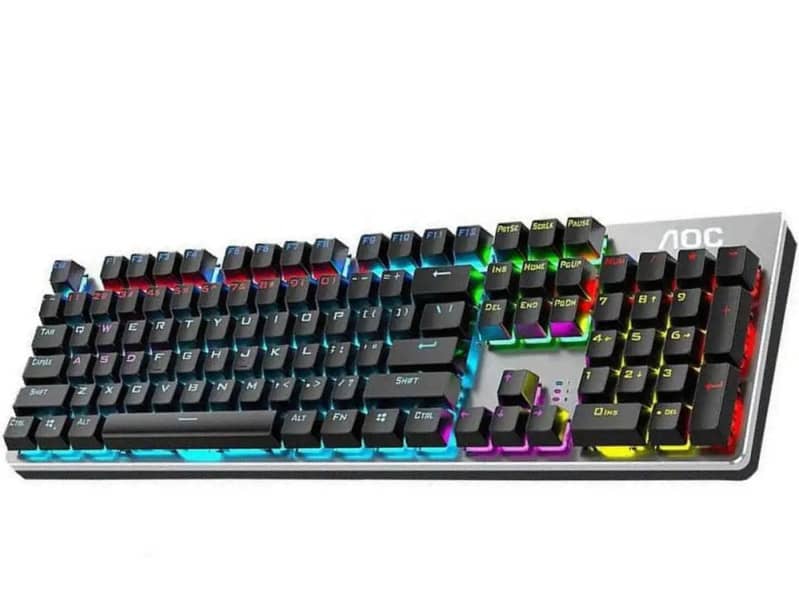 Mechanical keyboard Blue switches With rainbow RGB lighting 0